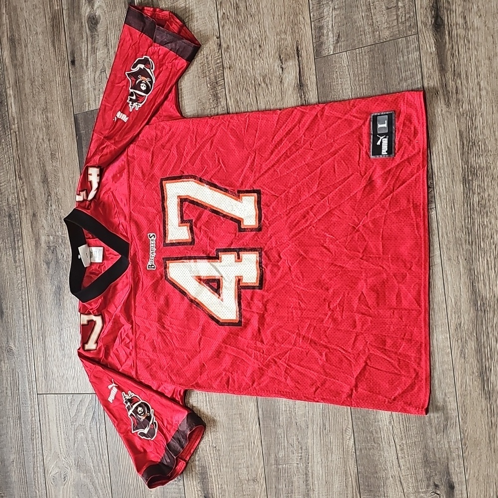 Vintage 90s John Lynch Tampa Bay Buccaneers Bucs Puma NFL Football Jersey Medium